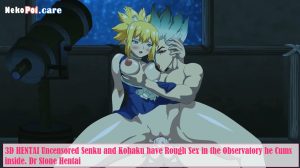 3D Hentai Uncensored Senku and Kohaku have Rough Sex in the Observatory he Cums inside NekoPoi